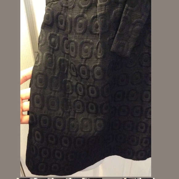 MILLY New York Black Peplum Tunic Textured Top Blouse Bow Shirt Designer Sleek - Picture 5 of 8